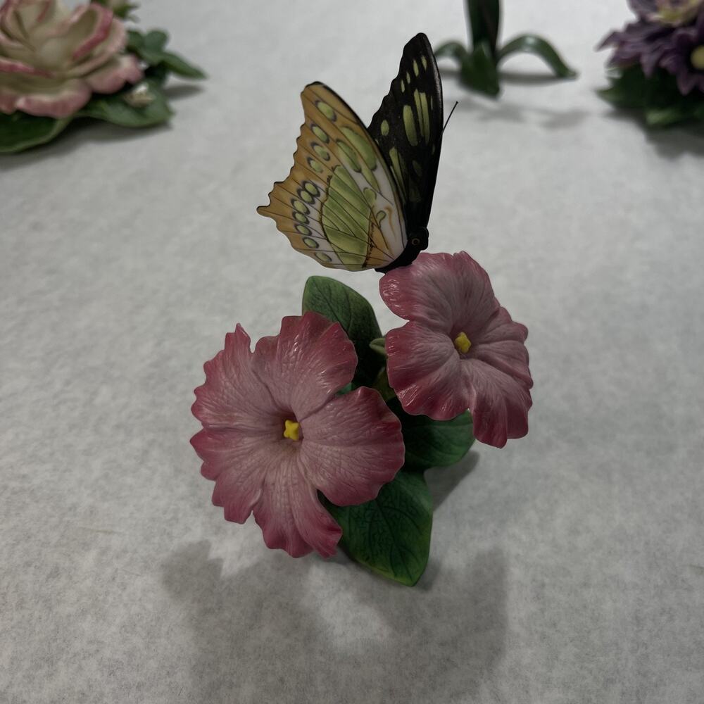 LOT of 4 Vintage Lenox Flowers Orchid Romance in Bloom Butterfly Malachite - Picture 3 of 9